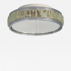 Jean Perzel Fine French 1970s Chrome and Glass Queens Necklace Ceiling Light by Perzel - 4151936