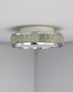 Jean Perzel Fine French 1970s Chrome and Glass Queens Necklace Ceiling Light by Perzel - 4317458