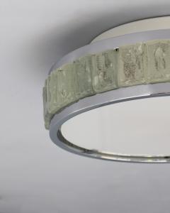 Jean Perzel Fine French 1970s Chrome and Glass Queens Necklace Ceiling Light by Perzel - 4317462