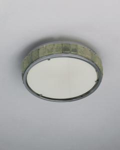 Jean Perzel Fine French 1970s Chrome and Glass Queens Necklace Ceiling Light by Perzel - 4317465