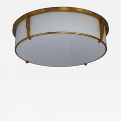 Jean Perzel Fine French Art Deco Bronze and Enameled Glass Flush Mount by Jean Perzel - 2149180