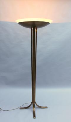 Jean Perzel Fine French Art Deco Bronze and Glass Floor Lamp by Perzel - 598495