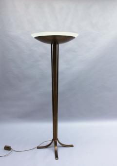 Jean Perzel Fine French Art Deco Bronze and Glass Floor Lamp by Perzel - 598497