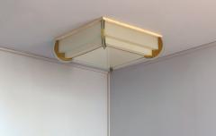 Jean Perzel Fine French Art Deco Bronze and Glass Flush Mount by Jean Perzel - 1377360