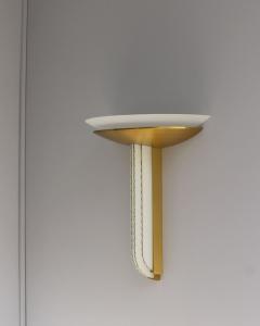 Jean Perzel Fine French Art Deco Bronze and Glass Wall Light by Perzel two available  - 2588956