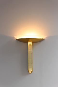 Jean Perzel Fine French Art Deco Bronze and Glass Wall Light by Perzel two available  - 2589007