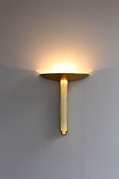 Jean Perzel Fine French Art Deco Bronze and Glass Wall Light by Perzel two available  - 2589020