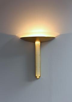 Jean Perzel Fine French Art Deco Bronze and Glass Wall Light by Perzel two available  - 2588978