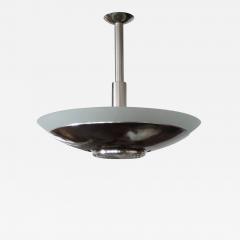 French Chrome & Glass Chandelier in the Style of Perzel French Chrome & Glass Chandelier in the Style of Perzel