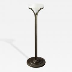 Jean Perzel Fine French Art Deco Chrome and Glass Floor Lamp by Jean Perzel - 432155