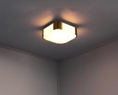 Jean Perzel Fine French Art Deco Glass and Bronze Ceiling or Wall Light by Perzel - 4094403