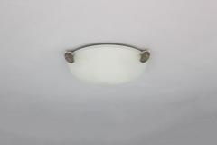 Jean Perzel Fine French Art Deco Glass and Nickel Flush Mount Sconce by Jean Perzel - 3968581