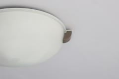 Jean Perzel Fine French Art Deco Glass and Nickel Flush Mount Sconce by Jean Perzel - 3968583