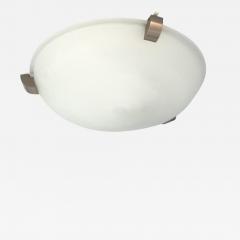 Jean Perzel Fine French Art Deco Glass and Nickel Flush Mount Sconce by Jean Perzel - 3976574