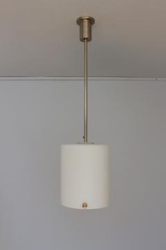 Jean Perzel Fine French Art Deco Glass and Nickel Pendant by Perzel - 1193194