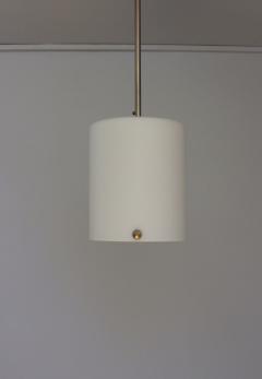 Jean Perzel Fine French Art Deco Glass and Nickel Pendant by Perzel - 1193196