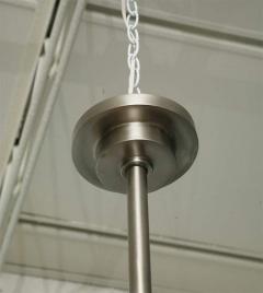 Jean Perzel Fine French Art Deco Hand Cut Steel and Glass Eight Arm Chandelier Jean Perzel - 4702698