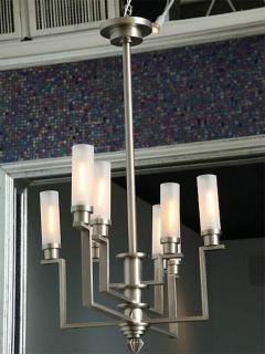Jean Perzel Fine French Art Deco Hand Cut Steel and Glass Eight Arm Chandelier Jean Perzel - 4702699
