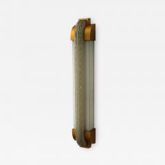 Jean Perzel Fine French Art Deco Vertical Wall Light in Bronze and Glass by Jean Perzel - 1379591