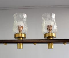 Jean Perzel Fine French Midcentury 7 Linear Lights Chandelier by Perzel - 3117634