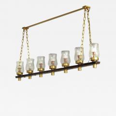Jean Perzel Fine French Midcentury 7 Linear Lights Chandelier by Perzel - 3123172