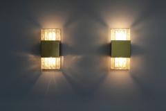 Jean Perzel Five Fine French Art Deco Bronze and Slabs Glass Sconces by Perzel - 402186