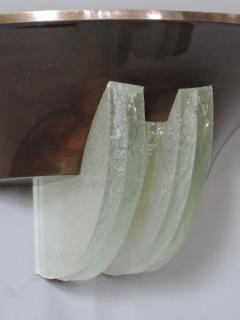 Jean Perzel Four Fine French Art Deco Glass and Bronze Sconces by Perzel - 466596