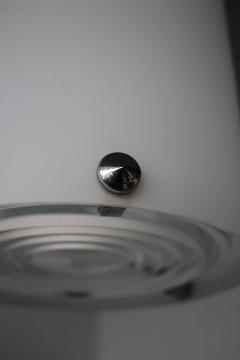 Jean Perzel French Art Deco Glass and Chrome Chandelier by Perzel - 357817