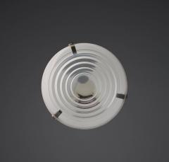 Jean Perzel French Art Deco Glass and Chrome Chandelier by Perzel - 357819