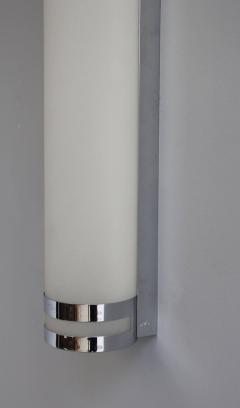 Jean Perzel French Art Deco Glass and Chrome Sconce by Jean Perzel - 557502