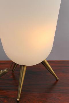 Jean Perzel French Midcentury Glass and Bronze Table Lamp by Perzel - 613038