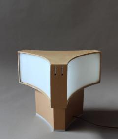 Jean Perzel French Painted Metal and Lucite Triangular Shape Table Lamp by Perzel - 413175
