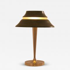 Jean Perzel Jean Perzel table lamp nickel and patinated metal 1940s - 4475342