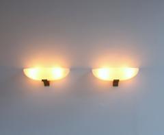 Jean Perzel PAIR OF FINE FRENCH ART DECO GLASS AND BRONZE SCONCES BY JEAN PERZEL - 977048