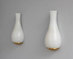 Jean Perzel Pair of Fine French 1960s White Craquele Sconces by Jean Perzel - 4094462