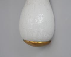 Jean Perzel Pair of Fine French 1960s White Craquele Sconces by Jean Perzel - 4094472