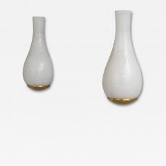 Jean Perzel Pair of Fine French 1960s White Craquele Sconces by Jean Perzel - 4099589