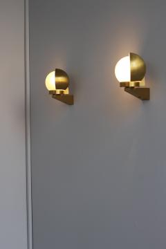 Jean Perzel Pair of Fine French Art Deco Bronze and Glass Sconces Reading Lamps by Perzel - 4537547