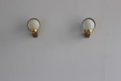 Jean Perzel Pair of Fine French Art Deco Bronze and Glass Sconces Reading Lamps by Perzel - 4537548
