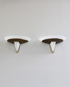Jean Perzel Pair of Fine French Art Deco Bronze and Glass Sconces by Jean Perzel - 4317656