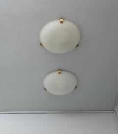 Jean Perzel Pair of Fine French Art Deco Flush Mounts or Wall Sconces by Jean Perzel - 3788512