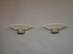 Jean Perzel Pair of Fine French Art Deco Glass and Brass Sconces by Jean Perzel - 415299