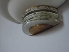 Jean Perzel Pair of Fine French Art Deco Glass and Brass Sconces by Jean Perzel - 415304