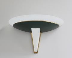 Jean Perzel Pair of Fine French Art Deco Glass and Green Patinated Bronze Sconces by Perzel - 4382015