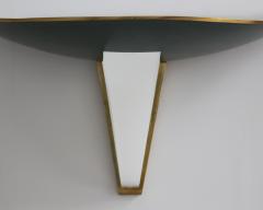 Jean Perzel Pair of Fine French Art Deco Glass and Green Patinated Bronze Sconces by Perzel - 4382017