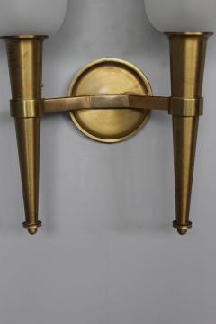 Jean Perzel Pair of French Art Deco Double Torchere Sconces by Perzel - 413163