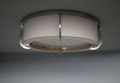 Jean Perzel Pair of Rare Fine French Art Deco Pink and White Glass Flush Mounts by Perzel - 603991