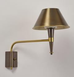 Jean Perzel Pair of Swing Arm Sconces by Perzel France 1950s - 4487758