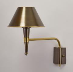 Jean Perzel Pair of Swing Arm Sconces by Perzel France 1950s - 4487762