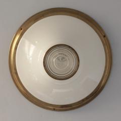 Jean Perzel Rare Fine French Art Deco Glass and Brass Flush Mount by Jean Perzel - 3924837